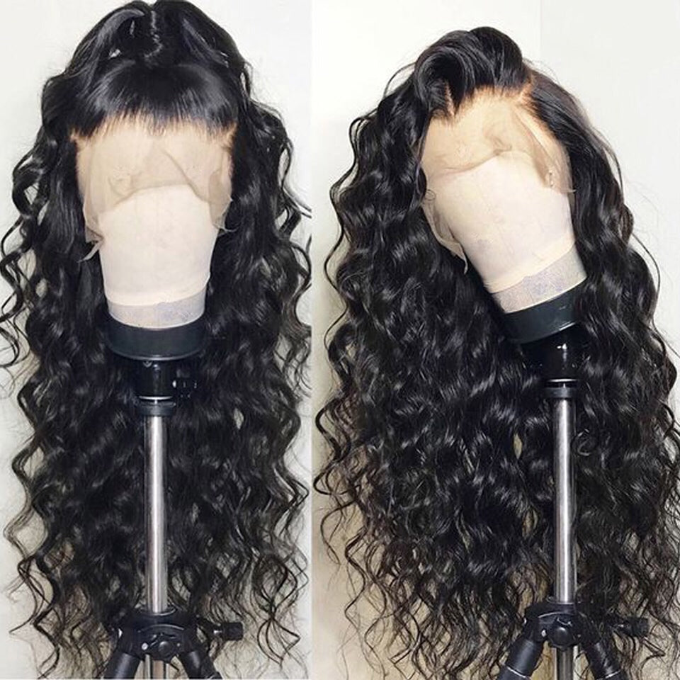 Natural Wave Wavy 360 Lace Front Wig 150% Density No Shedding No Tangle Natural Headline No Chemical Processing With Baby Hair