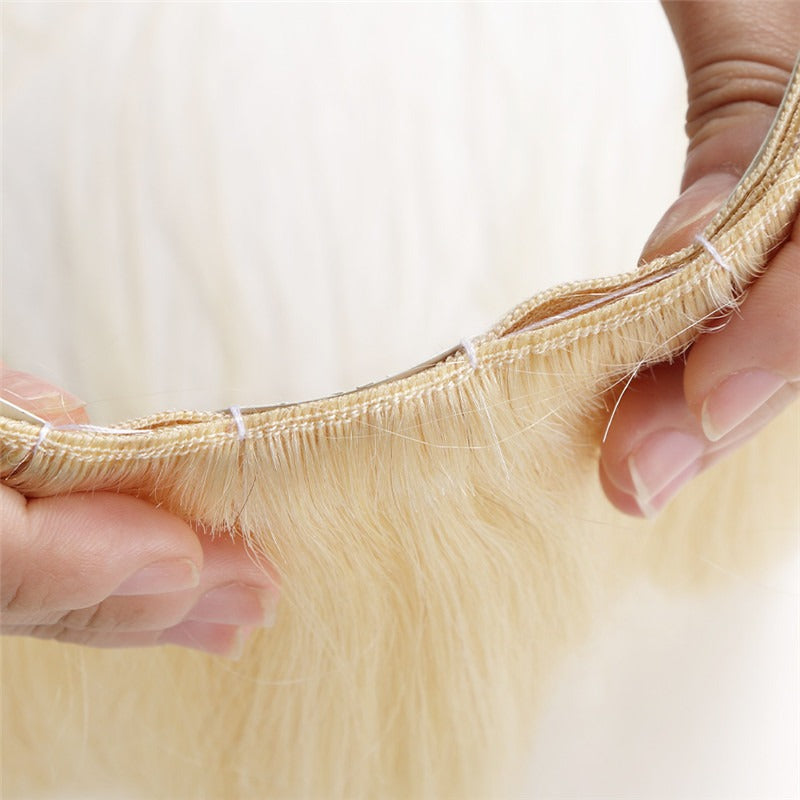 613 Color Straight 120g Human Hair 10PCS Clip In Hair Extentions For Women 10~30 Inch