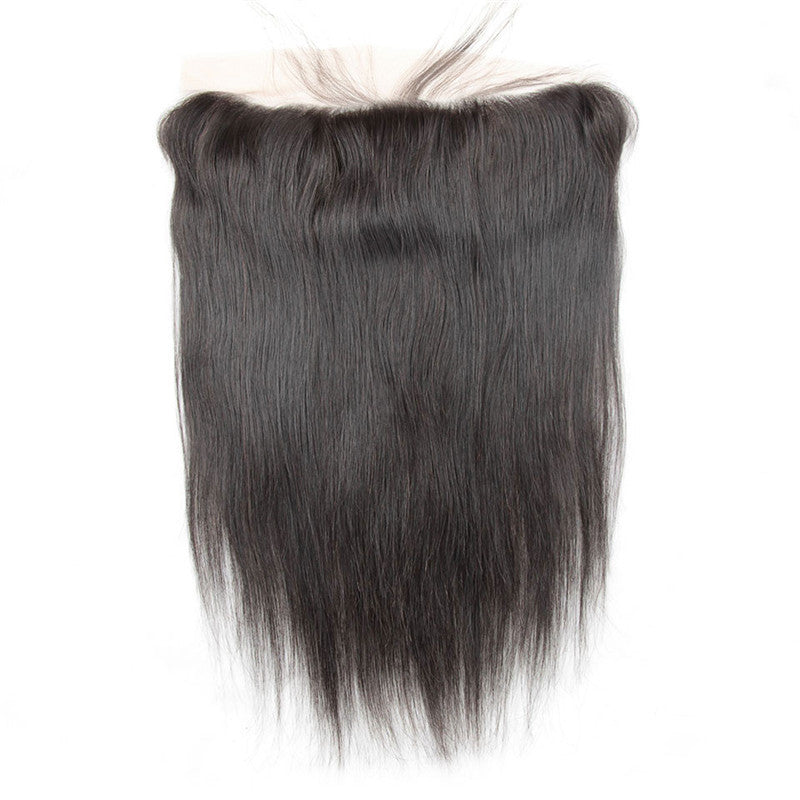 Straight Silk Base Lace Closure Frontal Bleached Knots Pre Plucked Hairline Natural Headline Human Hair