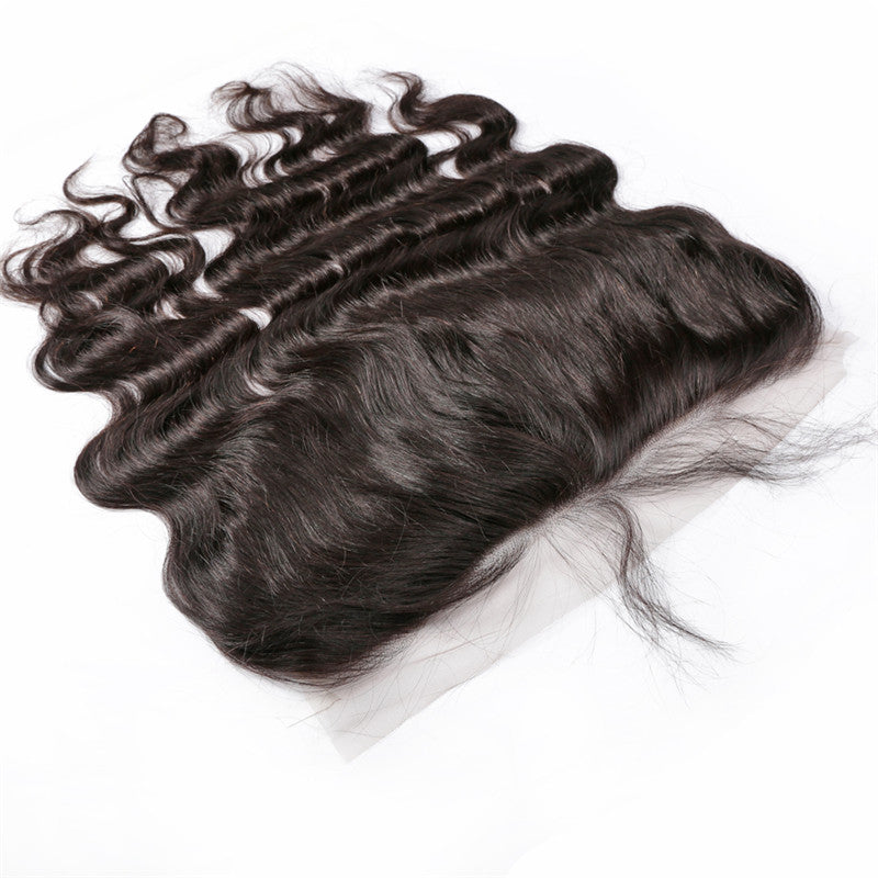 13x6 Body Wave Lace Frontal Hand Tied Natural Headline No Chemical Processing