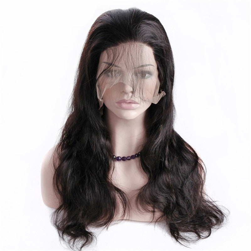 Body Wave 360 Lace Front Wig 150% Density Bleached Knots Natural Headline Glueless Pre Plucked Hairline