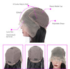 13x6 Lace Front Wig Water Wave No Shedding No Tangle With Baby Hair Hand Tied Natural Color