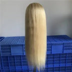 Blonde #613 Color Straight 360 Lace Wig Adjustable Fits Perftecly Around Your Ears Lace Front Wig