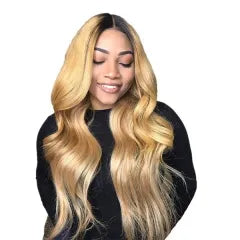 Body Wave 1B_27 Color Lace Front Wig No Shedding No Tangle Remy Hair No Chemical Processing Pre Plucked Hairline