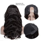 Human Hair Brazilian U Part Wig Kinky Straight, Body Wave, Straight