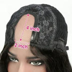 Human Hair Brazilian U Part Wig Kinky Straight, Body Wave, Straight