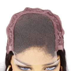 Human Hair PrePlucked Remy Glueless Kinky Straight Wig 4x4 Closure Wig