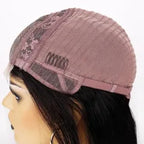 Human Hair PrePlucked Remy Glueless Kinky Straight Wig 4x4 Closure Wig