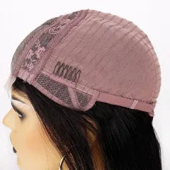 Human Hair PrePlucked Remy Glueless Kinky Straight Wig 4x4 Closure Wig