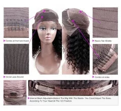 Short Bob Wigs With Middle Part Lace Front Wigs Deep Cruly Human Hair Bob Wigs For African American