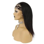 Short Headband Wig Human Hair Straight Lace Front Wigs With Baby Hair For African American