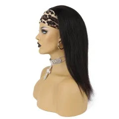 Short Headband Wig Human Hair Straight Lace Front Wigs With Baby Hair For African American