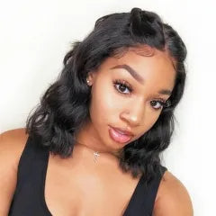 Summer Hair Colors For Black Females Short HairStyles Body Wave Middle, Side Part Bob Lace Wig