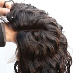 Water Wave Human Hair Transparent Lace Frontal Wigs 30 Inch Long T Part Remy Wet And Wavy Lace Front Human Hair Wigs