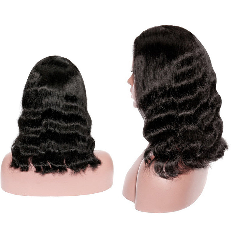 Summer Hair Colors For Black Females Short HairStyles Body Wave Middle, Side Part Bob Lace Wig