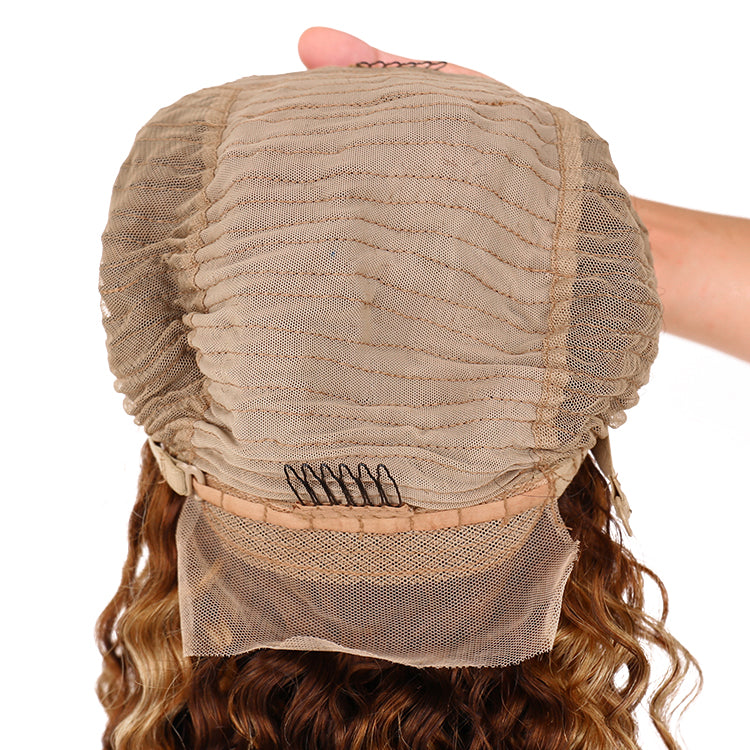 MerryHair 4#27 Highlight Wholesale Cheap Transparent Lace Front Wig Human Hair Lace Wigs