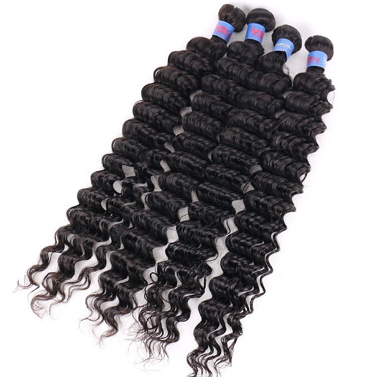 2 Bundles Deep Wave Best Fast Delivery Virgin Remy Hair Weave