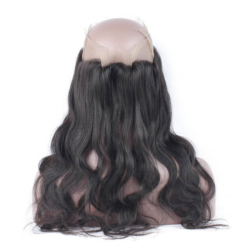 360 Frontal Body Wave Swiss Lace Can Be Permed Natural Headline Human Hair