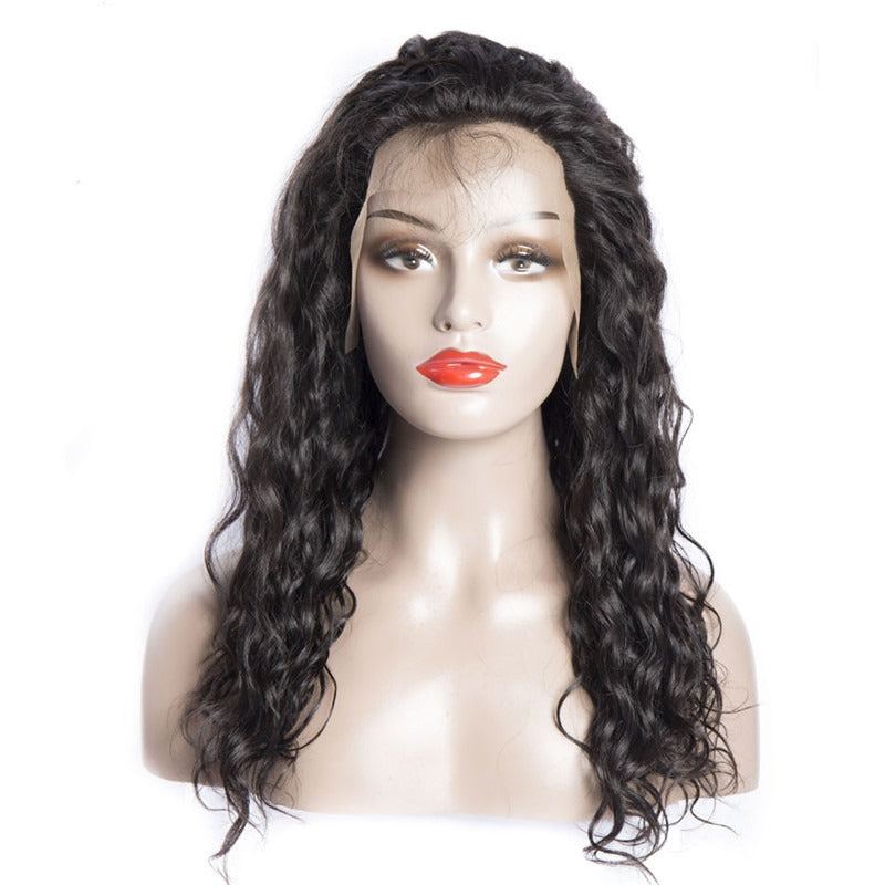Water Wave 360 Lace Front Wig 150% Density With Baby Hair Pre Plucked Hairline No Chemical Processing Natural Headline