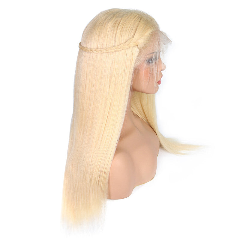 Color Full Lace Wig 613# Color Top Quality With Baby Hair Blonde Color Wig 130% Density