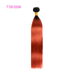 4 Bundles Straight 1B-350#/1B-Pink/1B-Gray Dye Pink Hair Color Girl Human Hair Ombre Hair Braiding Hair Gray Hair