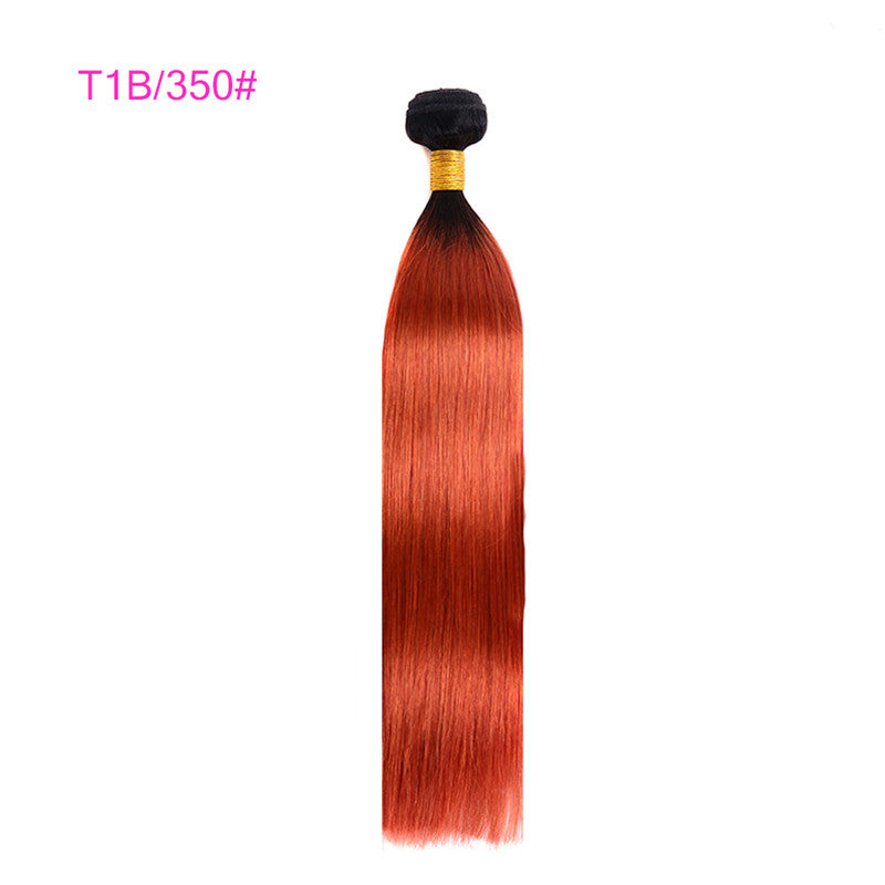 4 Bundles Straight 1B-350#/1B-Pink/1B-Gray Dye Pink Hair Color Girl Human Hair Ombre Hair Braiding Hair Gray Hair