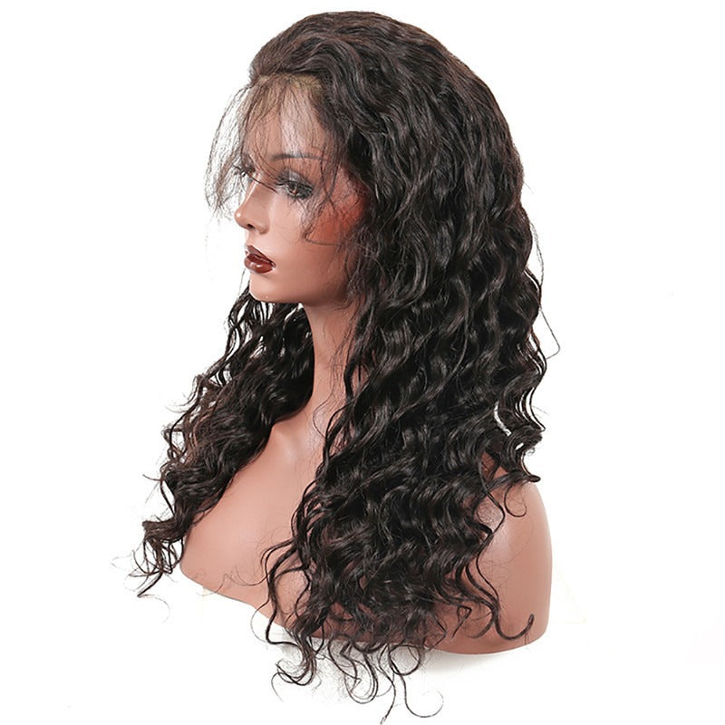 Natural Wave Wavy Transparent Lace Front Wig Bleached Knots Suitable Dying Colors With Baby Hair Pre Plucked Hairline