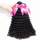 3 Bundles Human Hair With Natural Hairline 360 Lace Frontal Deep Wave