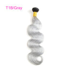 4 Bundles 1B-Pink/1B-Gray Dye Pink Hair Color Girl Human Hair Ombre Hair Braiding Hair Gray Hair