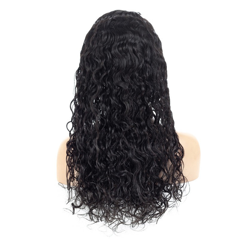 13x6 Lace Front Wig Water Wave No Shedding No Tangle With Baby Hair Hand Tied Natural Color