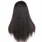 Full Lace Wig Yaki Straight Remy Hair No Chemical Processing Human Hair Suitable Dying Colors