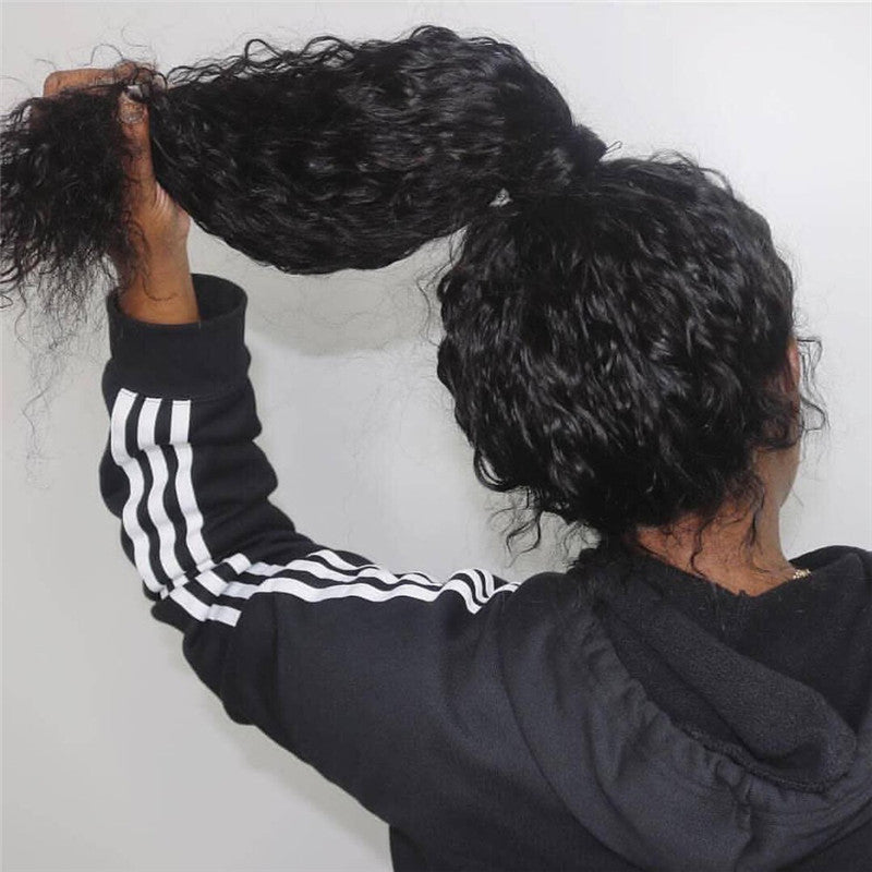 Transparent Lace Wig Glueless Water Wave Lace Front Wigs 150, 180, 300 Density 13x4 Inch Human Hair Wig