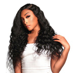 13x6 Lace Front Wig Natural Wave Wavy Suitable Dying Colors Glueless No Chemical Processing Pre Plucked Hairline