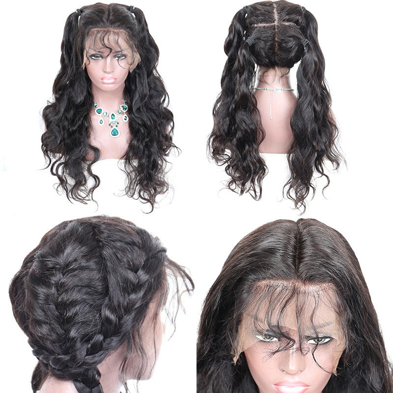 Body Wave Transparent Lace Front Wig Average Size Suitable Dying Colors Natural Headline No Shedding No Tangle