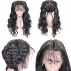 Body Wave Transparent Lace Front Wig Average Size Suitable Dying Colors Natural Headline No Shedding No Tangle