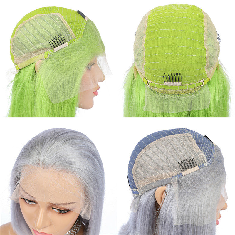 Bob Wig Colorful With Two Colors Lace Front Wig Color Bobs Straight