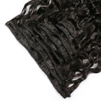 Natural Wave Wavy Natural Black Color Human Hair 10PCS Clip In Hair Extentions For Women 10~30 Inch