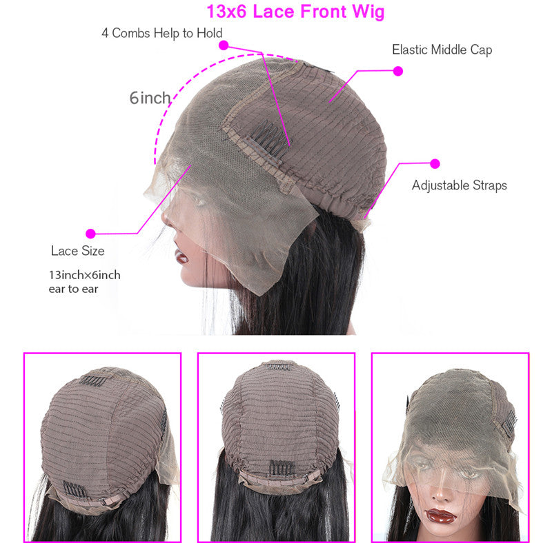 New Arrival Natural Wave Lace Front Wig No Shedding No Tangle Remy Human Hair Wigs With Baby Hair