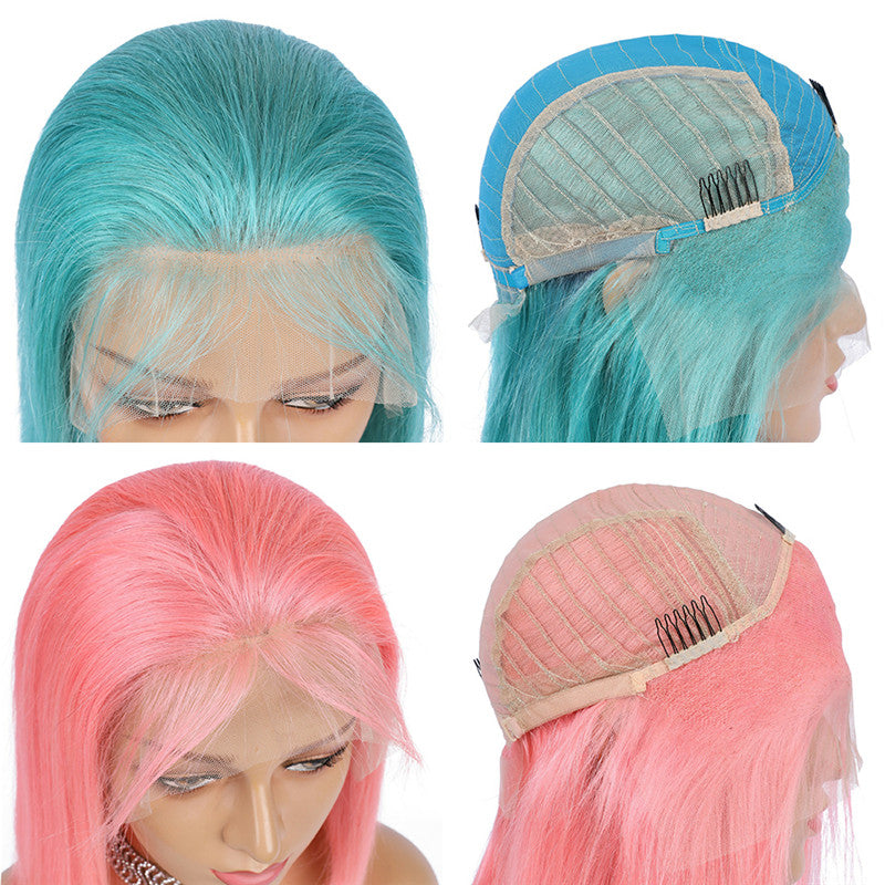 Bob Wig Colorful With Two Colors Lace Front Wig Color Bobs Straight