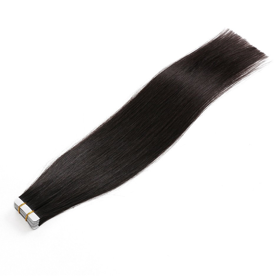 40 Pieces Natural Color Tape In Hair Extensions #1B Human Hair Remy Colored Extensions 100g 40Pcs