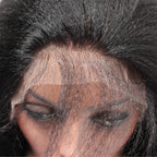 Kinky Straight 360 Lace Front Wig 150% Density Average Size Glueless Natural Headline Human Hair