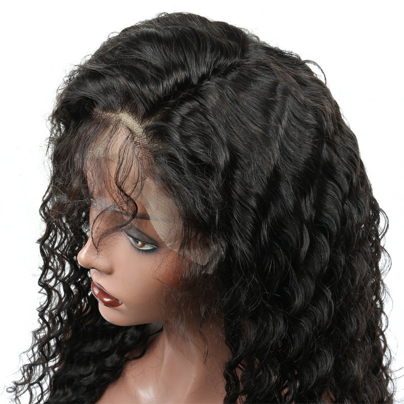 Merry Hair No Tangle Transparent Lace Full Lace Wig 100% Human Hair Wig Deep Curl With Swiss Lace