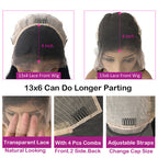 13X6 Inches Natural Black Curly Hair Undetectable Transparent Lace Human Hair Wigs