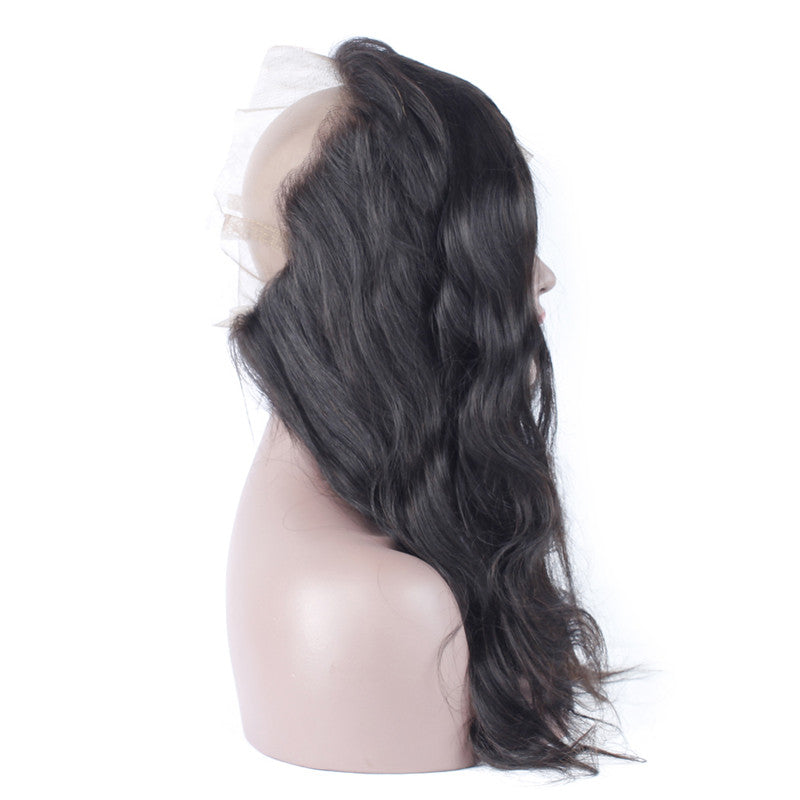 360 Frontal Body Wave Swiss Lace Can Be Permed Natural Headline Human Hair