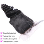 Loose Wave 4x4 Silk Base Lace Closure Pre Plucked Hairline Human Hair Medium Brown Lace Hand Tied