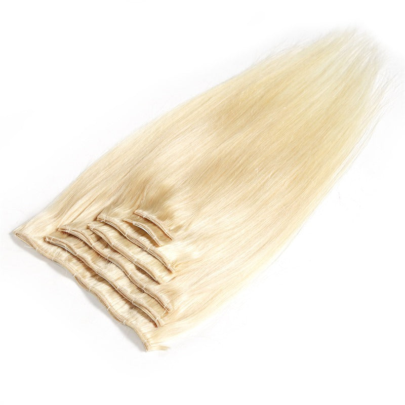 613 Color Straight 120g Human Hair 10PCS Clip In Hair Extentions For Women 10~30 Inch