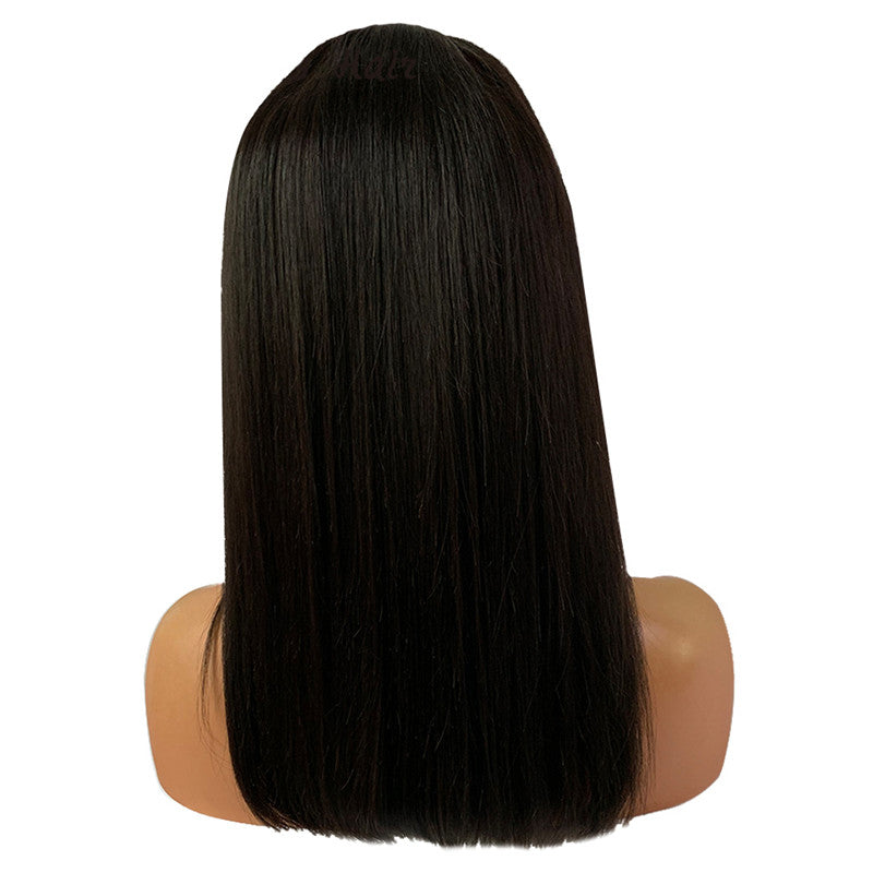 Straight Highlights Long Bob Wigs Lace Front Wig With Middle Part