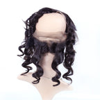 2 Bundles Virgin Hair Loose Wave With Natural Color 360 Lace Frontal