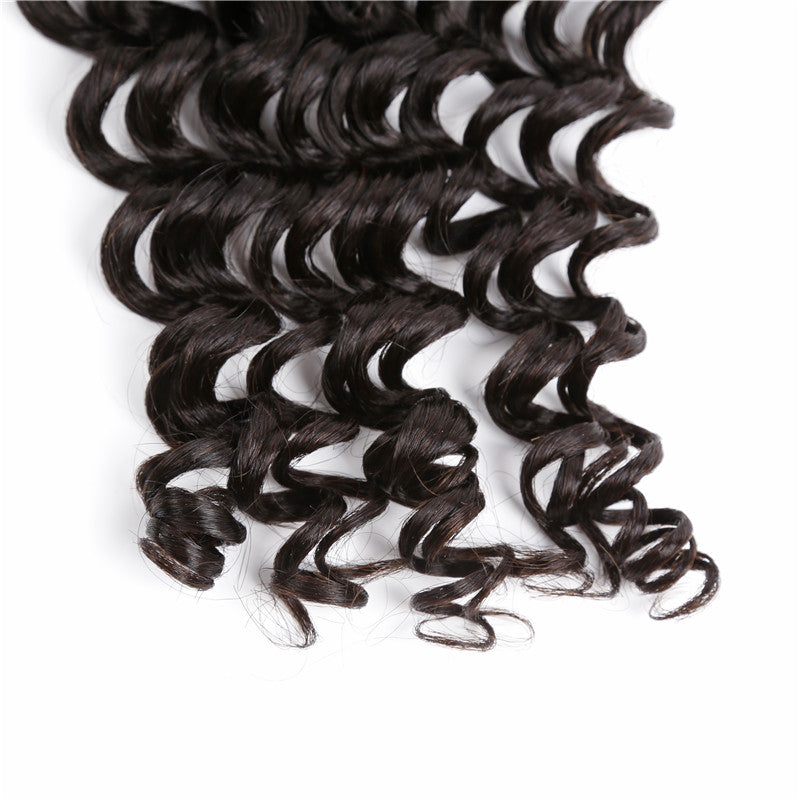 4x4 Lace Closure Deep Wave Transparent Lace Closures Curly No Acid Processing No Silicone Best Selling Bleached Knots 100% Virgin