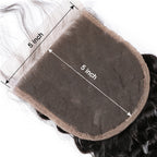 5x5 Water Wave Lace Closure Medium Brown Lace Baby Hair Human Hair Virgin Hair